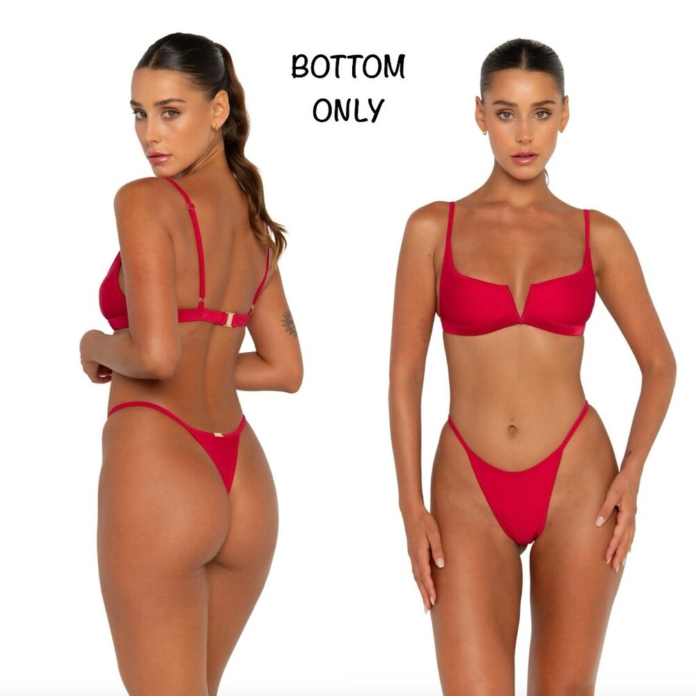 FAE Swim JONES Bottoms - Hibiscus - G-String - ECONYL® - Minimal